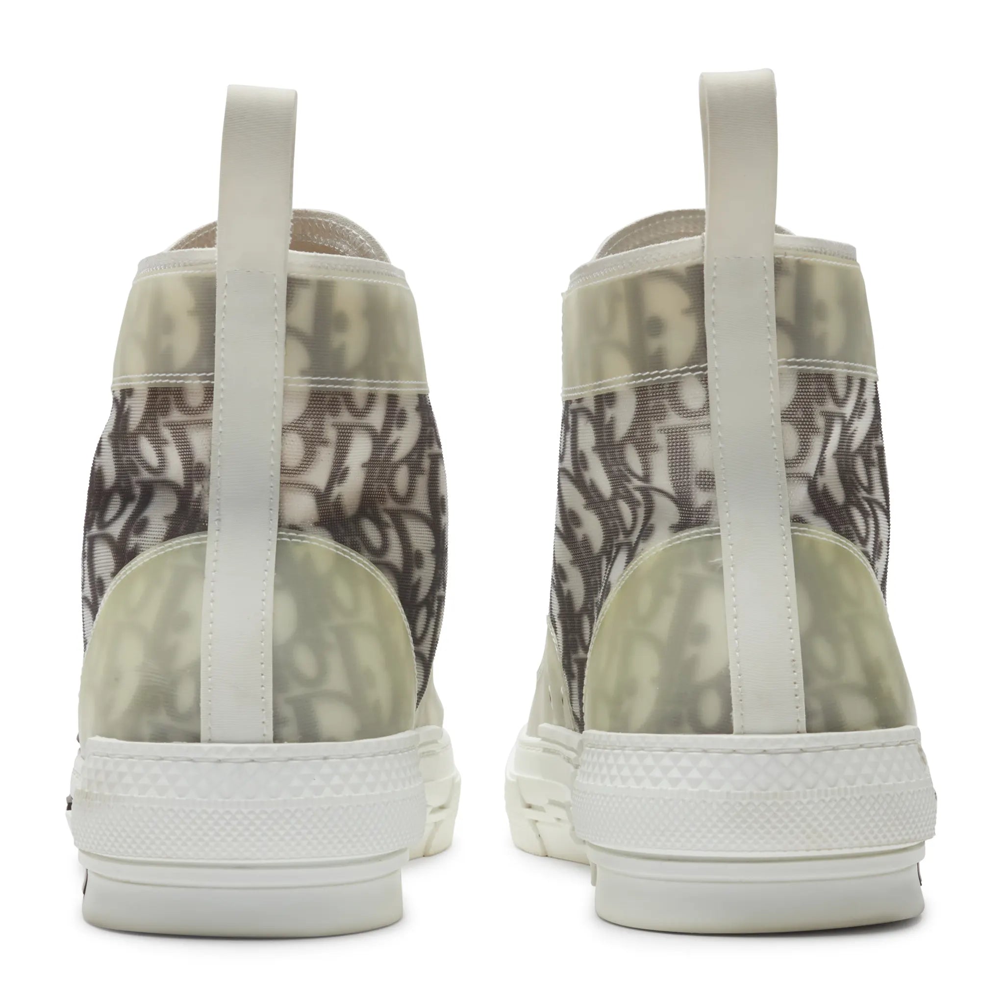 Back Side View of Preloved - Dior B23 Dior Oblique High White Black Sneaker 3SH118YJP_H069